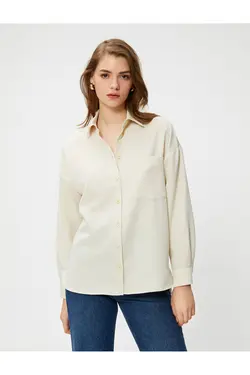 آستین بلند با جیب بزرگ پیراهن - یاری شاپ