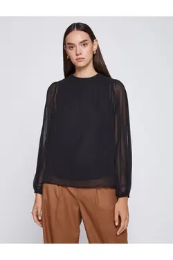 آستین بلند بلوز ابریشمی آستردار - یاری شاپ