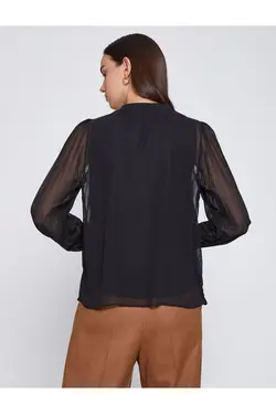 آستین بلند بلوز ابریشمی آستردار - یاری شاپ