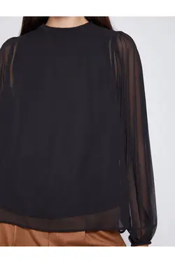 آستین بلند بلوز ابریشمی آستردار - یاری شاپ