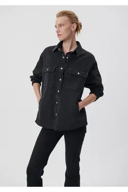 آیکون طلایی تامارا پیراهن جین خاکستری دوست پسر 122883-35618 - یاری شاپ