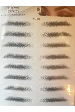 برچسب تاتو ابرو مشکی 2K تاتو ابرو طبیعی ضد آب دائمی - یاری شاپ