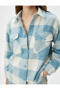 برش راحت دکمه دار جیب پیراهن چوب جک - یاری شاپ