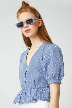 بلوز آستین بادکنکی - یاری شاپ