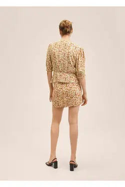 بلوز آستین بادکنکی طرح دار - یاری شاپ