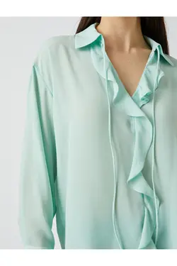 بلوز آستین بلند رفل - یاری شاپ