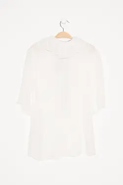 بلوز آف سفید زنانه 6KAL61460OW - یاری شاپ