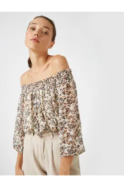 بلوز آف شولدر طرح پیزلی - یاری شاپ