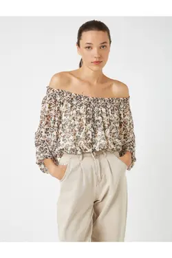 بلوز آف شولدر طرح پیزلی - یاری شاپ