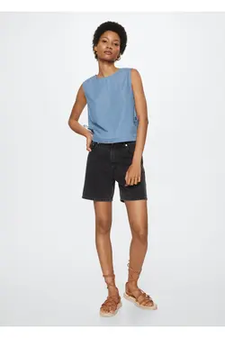 بلوز با کراوات پنبه ای - یاری شاپ