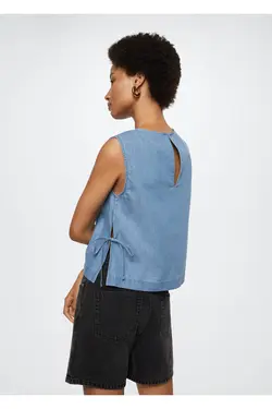 بلوز با کراوات پنبه ای - یاری شاپ