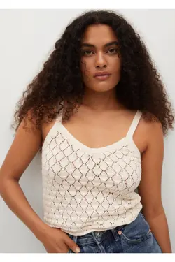 بلوز بافتنی کوتاه اکرو زنانه - یاری شاپ