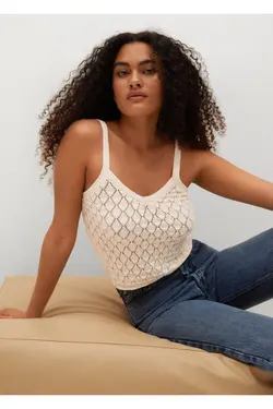 بلوز بافتنی کوتاه اکرو زنانه - یاری شاپ