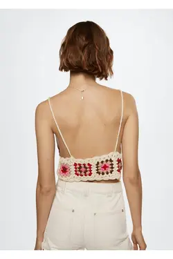 بلوز بریده قلاب بافی - یاری شاپ