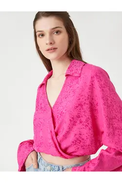 بلوز بلوز پاکت پیراهن یقه آستین بلند - یاری شاپ