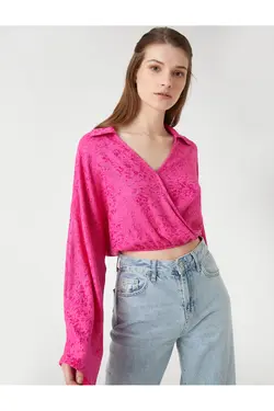 بلوز بلوز پاکت پیراهن یقه آستین بلند - یاری شاپ