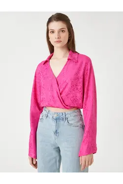 بلوز بلوز پاکت پیراهن یقه آستین بلند - یاری شاپ