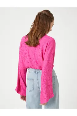 بلوز بلوز پاکت پیراهن یقه آستین بلند - یاری شاپ