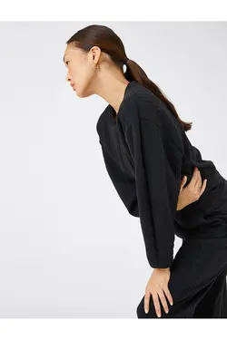 بلوز بلوز مدل بافتنی آستین بلند - یاری شاپ