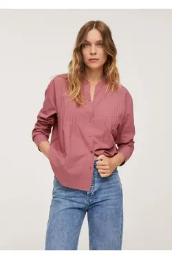 بلوز بورگوندی زنانه 100% نخی - یاری شاپ