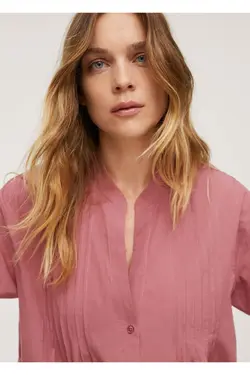 بلوز بورگوندی زنانه 100% نخی - یاری شاپ