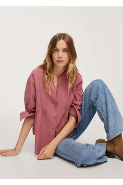 بلوز بورگوندی زنانه 100% نخی - یاری شاپ