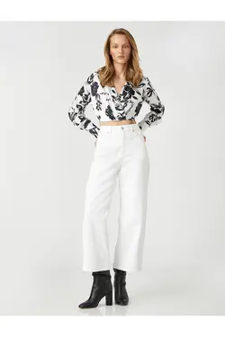 بلوز پاکت برش یقه پیراهن آستین بلند - یاری شاپ