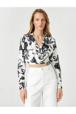 بلوز پاکت برش یقه پیراهن آستین بلند - یاری شاپ