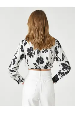 بلوز پاکت برش یقه پیراهن آستین بلند - یاری شاپ