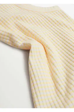 بلوز پلی استر بازیافتی زرد زنانه - یاری شاپ