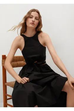 بلوز تاپ پاپیونی مشکی زنانه - یاری شاپ