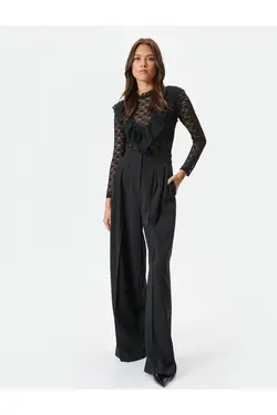 بلوز توری آستین بلند مفصل - یاری شاپ