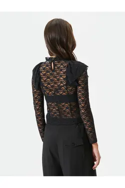 بلوز توری آستین بلند مفصل - یاری شاپ