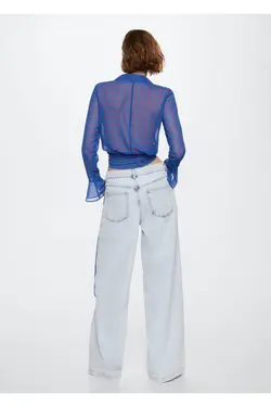 بلوز توری خال خالی - یاری شاپ