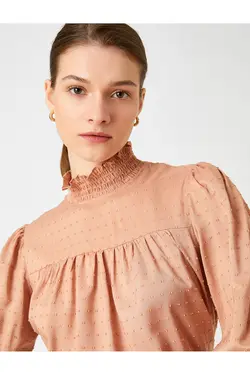 بلوز خال خالی آستین بلند - یاری شاپ