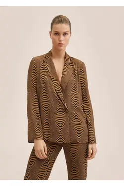 بلوز دکمه دار طرح دار - یاری شاپ