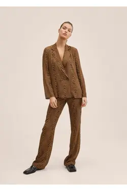 بلوز دکمه دار طرح دار - یاری شاپ