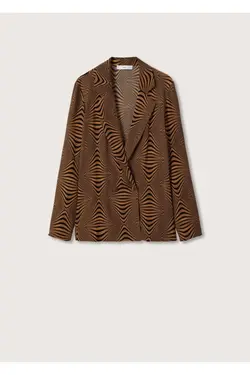 بلوز دکمه دار طرح دار - یاری شاپ