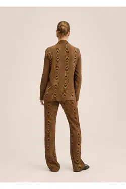 بلوز دکمه دار طرح دار - یاری شاپ