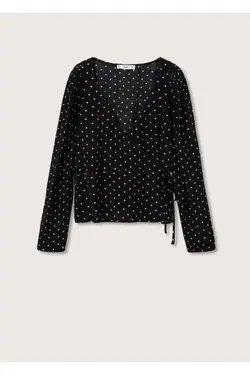 بلوز خال خالی دو سینه - یاری شاپ