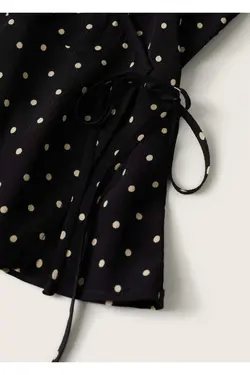 بلوز خال خالی دو سینه - یاری شاپ