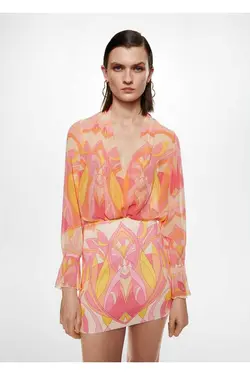 بلوز روان طرح دار - یاری شاپ