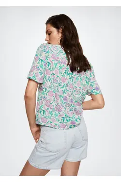 بلوز روان طرح دار - یاری شاپ