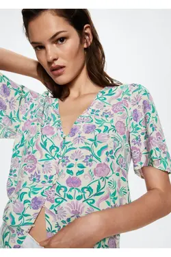 بلوز روان طرح دار - یاری شاپ