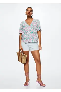 بلوز روان طرح دار - یاری شاپ