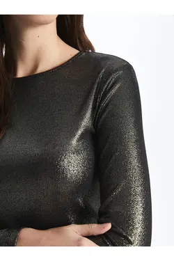 بلوز زنانه آستین بلند LCWAIKIKI Classic Crew یقه روشن - یاری شاپ