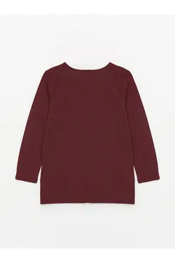 بلوز زنانه آستین بلند ساده یقه V LCW ECO - یاری شاپ