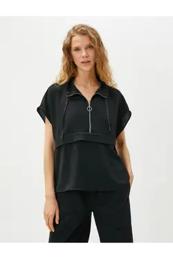 بلوز زنانه مشکی 3sak60027pw - یاری شاپ