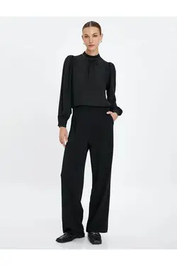 بلوز زنانه مشکی 4wak60389uw - یاری شاپ