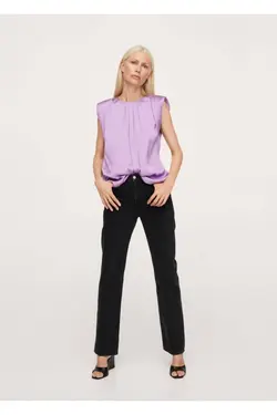 بلوز ساتن پادری یاسی زنانه - یاری شاپ